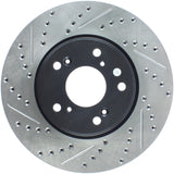 StopTech 09-10 Acura TSX/ 08-10 Honda Accord Coupe Right Front Slotted & Drilled Rotor