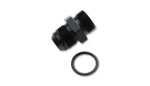 Vibrant -8AN Male Flare to 6AN ORB Male Straight Adapter w/O-Ring - Anodized Black