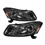 Spyder Honda Accord 08-12 4Dr Projector Headlights- LED Halo DRL Smke PRO-YD-HA08-4D-HL-SM