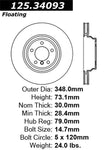 Stoptech 07-09 BMW 335 Series Front Premium High Carbon Cryo Brake Rotor