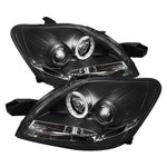 Spyder Toyota Yaris 07-11 4Dr Projector Headlights LED Halo DRL Blk PRO-YD-TYA074D-DRL-BK