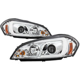 Spyder 06-13 Chevy Impala / 06-07 Chevy Monte Carlo Projector Headlights - Light Bar - Chrome