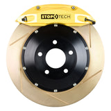 StopTech 2015 VW GTI Front BBK w/ Yellow ST-40 Caliper Zinc Slotted 355x32 2pc Rotor