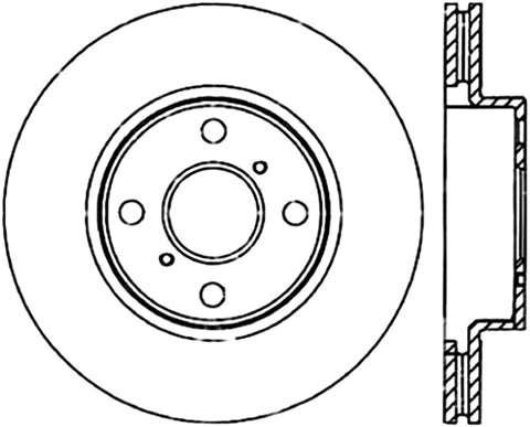 StopTech Power Slot 04-06 Scion xA & 04-07 Scion xB CRYO Slotted Front Right Rotor