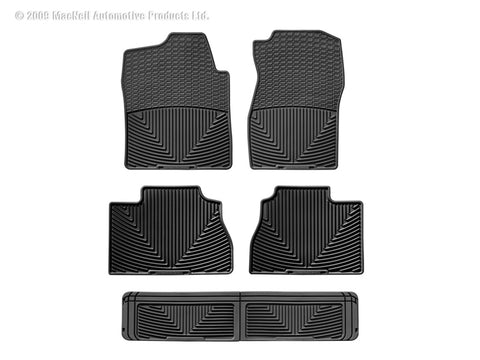 WeatherTech 07-11 Chevrolet Tahoe Front/Rear/and Rear Rubber Mats - Black