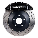 StopTech 02-06 Avalanche/99-05 Silverado Front BBK w/ Black ST-60 Calipers Drilled 380x32mm Rotors