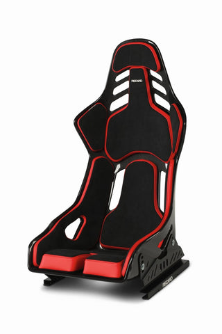 Recaro Podium (Medium) CFK Carbon Fiber Left Hand Seat - Black Alcantara/Red Leather