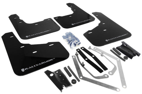 Rally Armor 13+ Ford Fiesta ST Black Mud Flap w/ Silver Logo