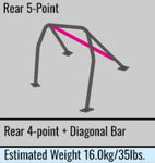 Cusco Safety 21 Steel Roll Cage 5P 40mm Hyundai Genesis CP w/Sunroof