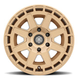 ICON Compass 17x8.5 5x5 -6mm Offset 4.5in BS Satin Brass Wheel