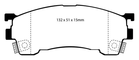 EBC 93-97 Ford Probe 2.0 16v Yellowstuff Front Brake Pads