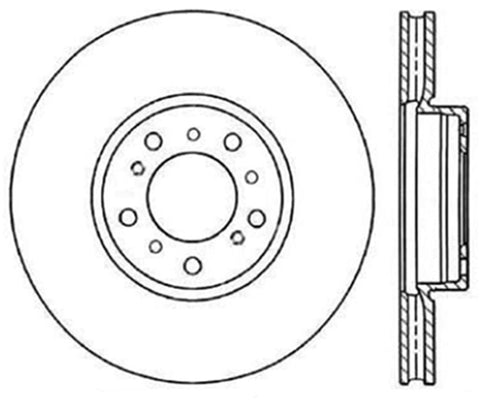 StopTech Power Slot BMW (E46) Front Left Cryo Slotted Rotor