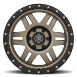 ICON Six Speed 17x8.5 6x5.5 25mm Offset 5.75in BS 108.1mm Bore Bronze Wheel