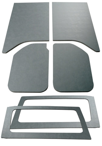 DEI 07-18 Jeep Wrangler JK 2-Door Leather Look Headliner Complete Kit - Gray
