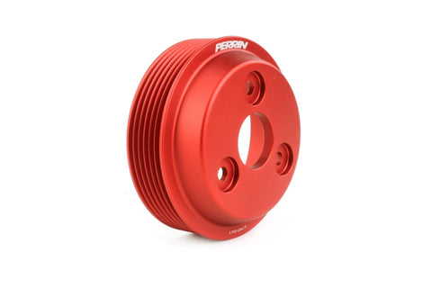 Perrin 2015 Subaru WRX Lightweight Water Pump Pulley - Red