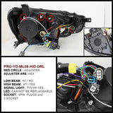 Spyder Mitsubishi Lancer/EVO-10 08-14 Projector Xenon/HID- LED Halo DRL Blk PRO-YD-ML08-HID-DRL-BK