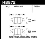 Hawk 19 Ford Fusion Titanium HPS 5.0 Front Brake Pads