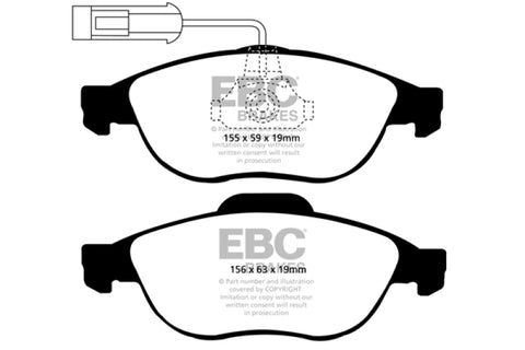 EBC 97-00 Alfa Romeo 156 1.8 Greenstuff Front Brake Pads