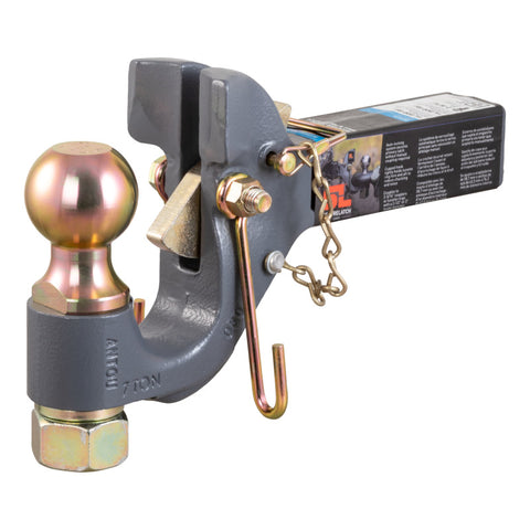 Curt SecureLatch Receiver-Mount Ball & Pintle Hitch Combo (2in Shank 2-5/16in Ball 14K)