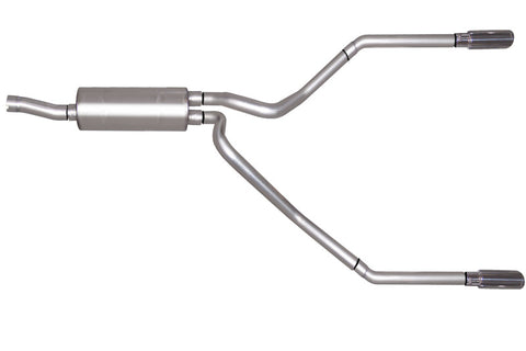 Gibson 99-04 Ford F-250 Super Duty Lariat 6.8L 2.5in Cat-Back Dual Split Exhaust - Aluminized