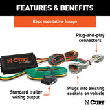 Curt 19-20 Toyota Prius AWD-e Custom Wiring Harness (4-Way Flat Output)