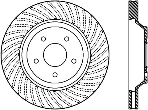 StopTech Chevy Corvette w/ Heavy Duty Suspenstion Front Right Cryo Slotted Sport Brake Rotor