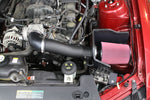 JLT 2010 Ford Mustang V6 Series 2 Black Textured Cold Air Intake Kit w/Red Filter - Tune Req