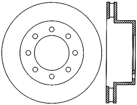 StopTech Power Slot 06-08 Dodge Ram 1500 / 03-08 Ram 2500/3500 All Front Right Slotted CRYO Rotor