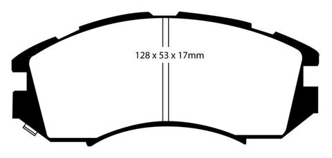 EBC 92-96 Subaru Impreza 1.8 (2WD) (13in Wheels) Redstuff Front Brake Pads