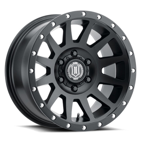 ICON Compression 17x8.5 6x5.5 25mm Offset 5.75in BS 93.1mm Bore Satin Black Wheel