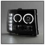 Spyder GMC Sierra 1500/GMC Sierra Denali 08-13 Projector LED Halo- LED Blk PRO-YD-GS07-HL-BK