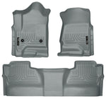 Husky Liners 14 Chevrolet Silverado/GMC Sierra WeatherBeater Grey Front & 2nd Seat Floor Liners