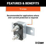 Curt 15-Amp Universal Circuit Breaker