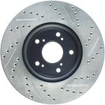 StopTech 09-10 Acura TSX/ 08-10 Honda Accord Coupe Right Front Slotted & Drilled Rotor