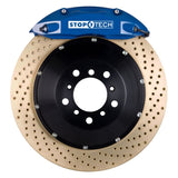 StopTech 2015 VW GTI Front BBK w/ Blue ST-40 Caliper Zinc Drilled 355x32 2pc Rotor
