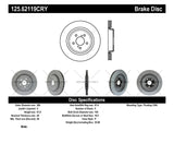 Stoptech 09-20 Cadillac CTS Premium CryoStop High-Carbon Rear Rotor