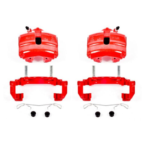Power Stop 08-09 Audi TT Front Red Calipers w/Brackets - Pair