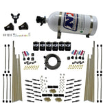 Nitrous Express 8 Cyl Dry Direct Port Three Stage 6 Solenoids Nitrous Kit (200-600HP) w/10lb Bottle