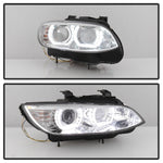 Spyder 08-10 BMW F92 3 Series Proj Headlight - High Beam H3 DRL LED - Chrome - PRO-YD-BMWE9208-DRL-C