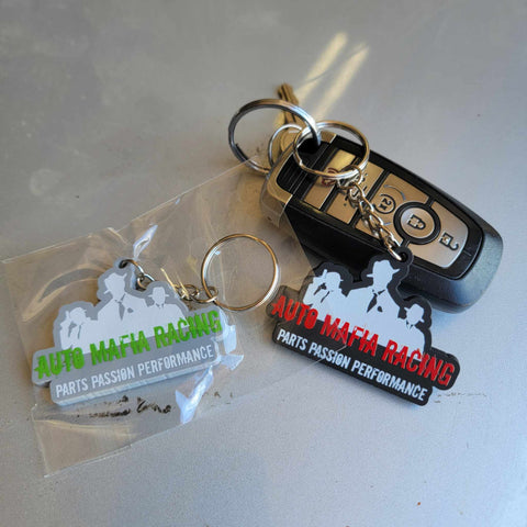 Auto Mafia Racing Rubber Key Chains (Red or Green)