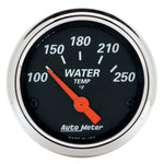 Autometer Designer Black 2 1/16in 250 Deg F Electronic Water Temp Gauge