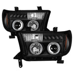 Spyder Toyota Tundra 07-133 Projector Headlights LED Halo LED Blk PRO-YD-TTU07-HL-BK