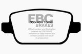 EBC 07-12 Land Rover LR2 3.2 Greenstuff Rear Brake Pads