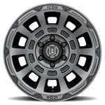 ICON Thrust 17x8.5 5x150 25mm Offset 5.75in BS Smoked Satin Black Tint Wheel