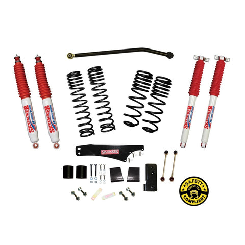 Skyjacker Long Travel 3.5in-4in Lift Kit w/Hydro 7000 Shocks 07-18 Jeep Wrangler JK 2 Door 2WD/4WD