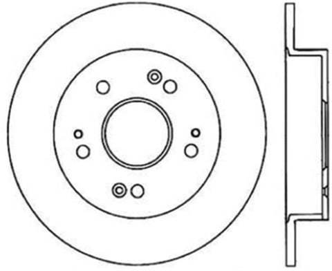 StopTech 06-09 Honda Civic Ex/Si Slotted & Drilled Right Rear Cryo Rotor