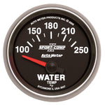 Autometer Sport-Comp II 52mm 100-250 F Short Sweep Electronic Water Temperature Gauge