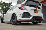 Rally Armor 17-18 Honda Civic Type R (Type R Only) UR Black Mud Flap w/ Red Logo and Altered Font