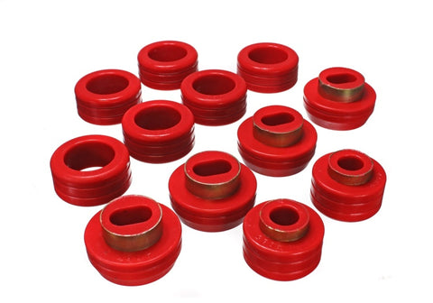 Energy Suspension 83-04 GM S-10/S-15 PU 2WD/4WD Red Body (Cab) Mount Set