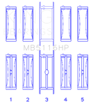 King Chrysler 426CI/440CI V8 OHV1 Main Bearing Set